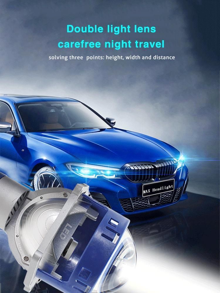 P40 High Low Beam Car Headlight 2.5inch Motorcycle Lamp 110W 6500K LED Projector Lens for Car