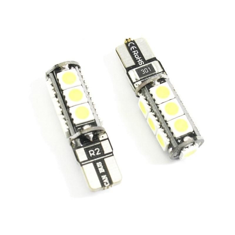 W5w T10 Canbus 13 SMD 5050 LED Error Free 13SMD 13LED 3 Chips 168 194 501 Car Clearance Light White Blue Yellow Green DC 12V