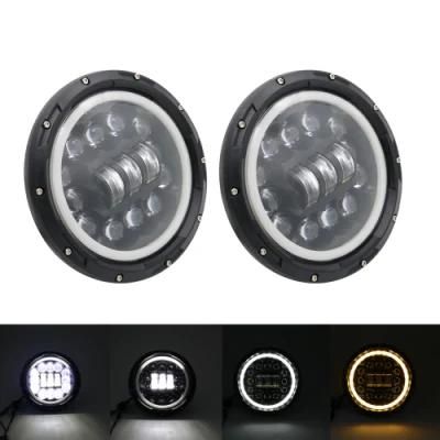 7 Inch 80W Round LED Headlight with High / Low Beam for Jeep Wrangler Jku Fj Jk Tj Harley Davison Motorcycle