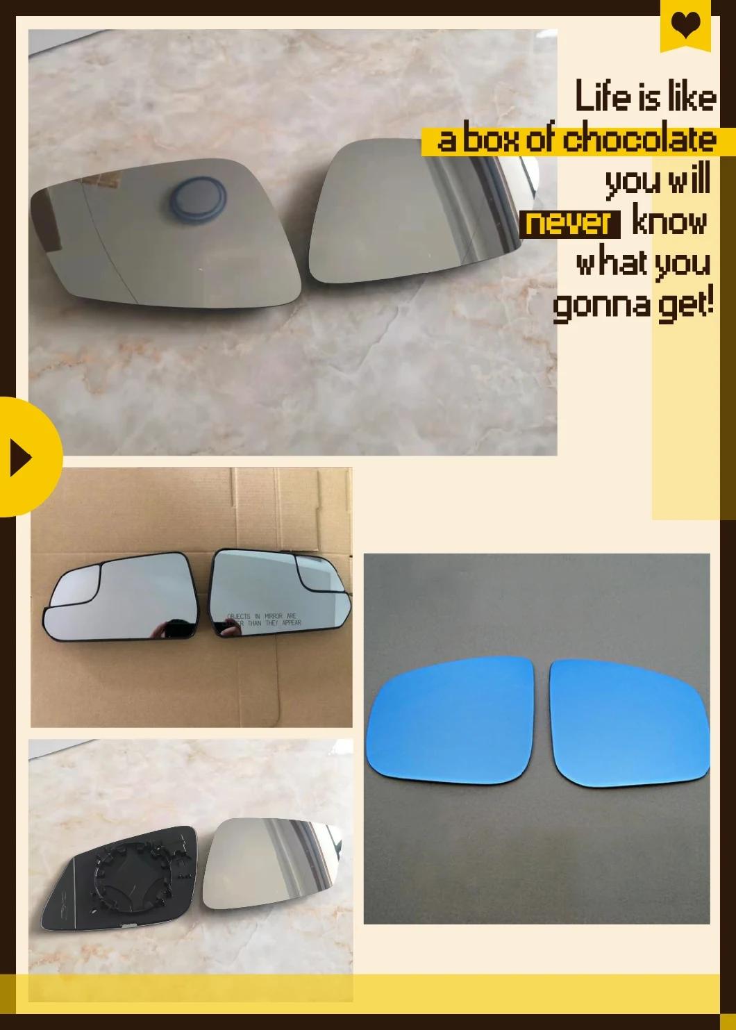 2- Auto Mirror Glass with Base for Golf 7 Autospares