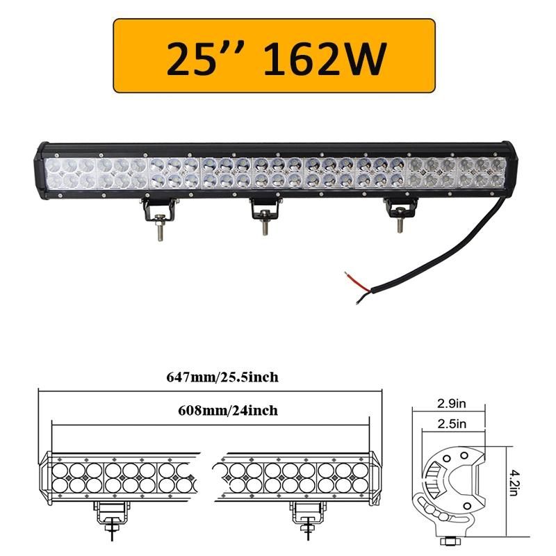 Carolyn 20′′126W LED Light Bar Truck Spare Parts Offroad LED Light Bar 22′′144W LED Work Light for Jeep Ford Car 4WD Truck SUV ATV