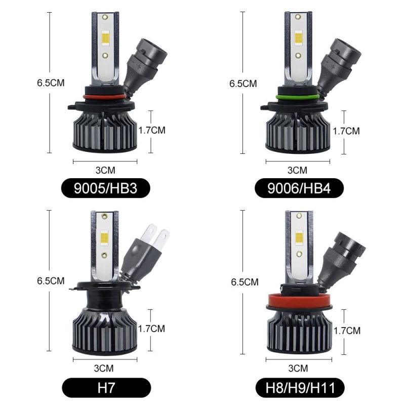 3570 COB LED Lights 8000K Car Headlight 6000lm Auto Bulb H11 Motorcycle Lights