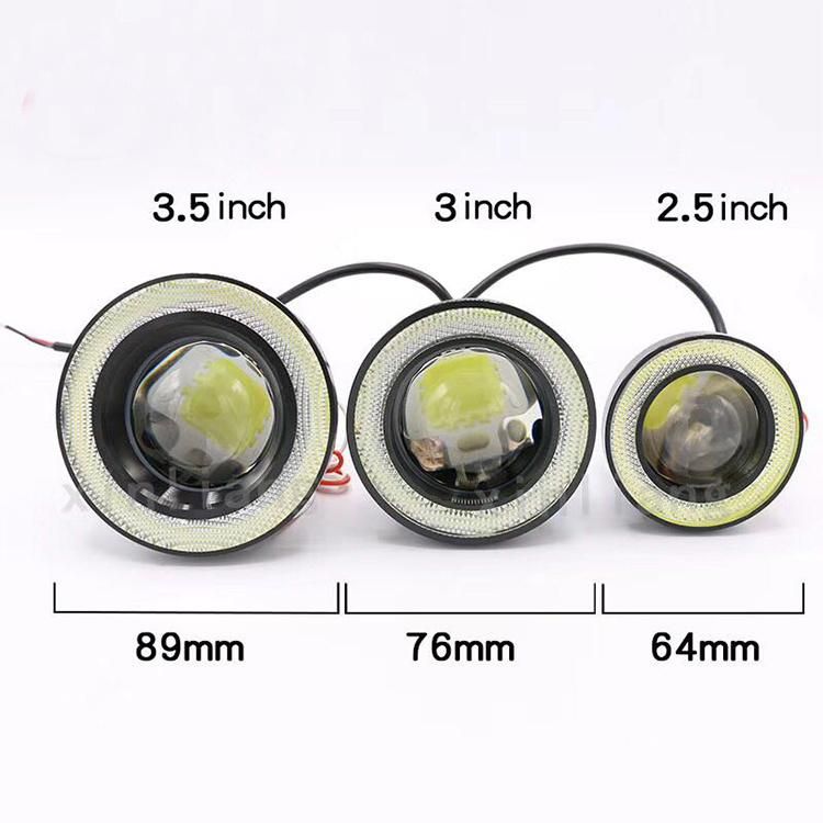 Car Accessories 30W LED 2.5inch 3inch 3.5inch COB Fog Angel Eyes Light