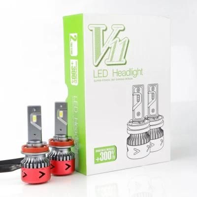 V11s Auto Lighting System High Low Beam H1 H3 H4 H11 H13 9005 9006 Car LED Headlight