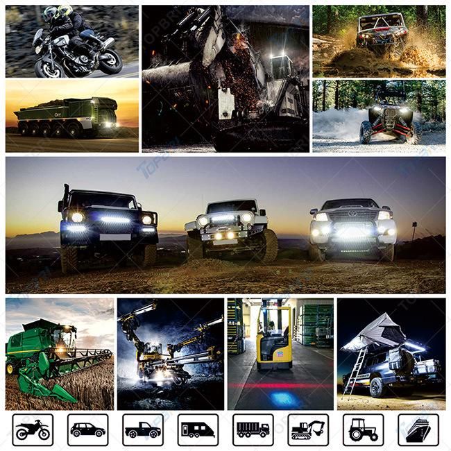 45W 4D Auto 4X4  Motorcycle LED Car Headlight for Jeep