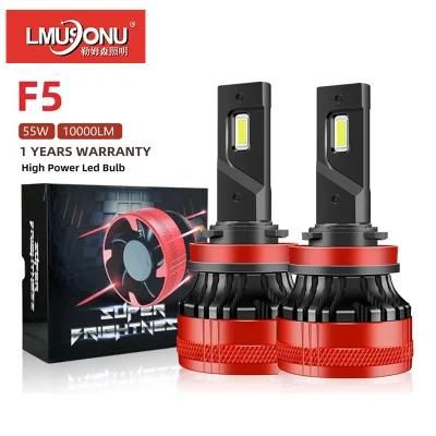 Lmusonu New F5 Auto Light Lamp H4 H7 H11 LED Car Light 20000lm with Fan High Bright Top Quality