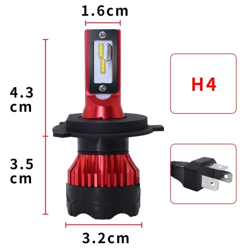 New Style Product Red Colour Car LED Bulb K5 H1 H3 H7 H11 9005 9006 5202 880 Car LED Headlight Auto Lamps