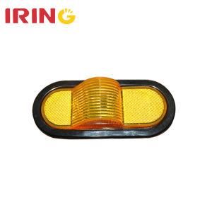 Waterproof 6&quot; Oval Amber LED Truck Trailer Side Marker Clearance Auto Light with DOT