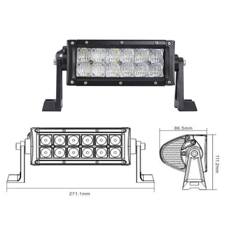 5D Lens LED Light Bar for 12V 24V Truck Offroad SUV 4X4 Flood Spot Beam 7" 36W LED Light Bar