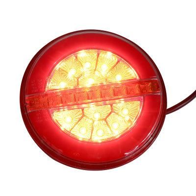 24V 5.5&quot; LED Round Multi-Functional Modern Design Hamburger Lamp Rear Lamp LED Tail Lights Stop Turn Truck Tail Lights