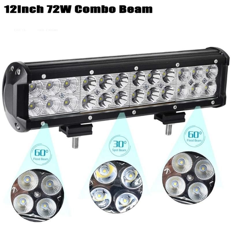 4 Inch 18W LED Work Light Bar 72W 90W 108W 126W 180W LED Bar Light 12V for Offroad Truck ATV SUV Jeep