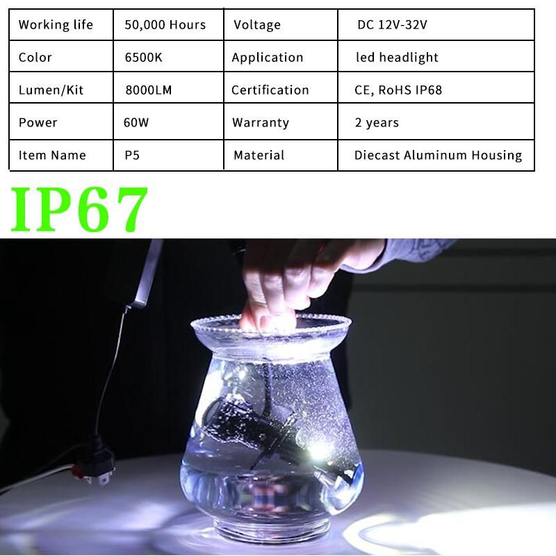 P5 Bi-LED Car Front LED H4 Projector Light