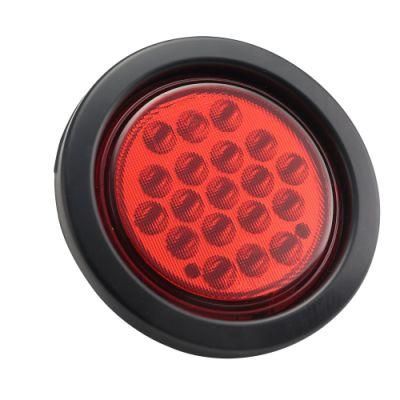 DOT E-MARK UV PC 4 Inch Round LED Trailer Tail Stop Turn Lights Auto Parts Truck Light