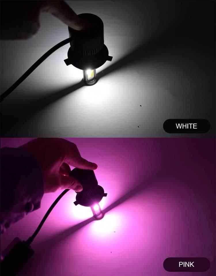 Hottest Sale 4color Car LED Bulb H1 H3 H4 H11 H7 Auto LED Headlight Four Color 9005 9006 H13