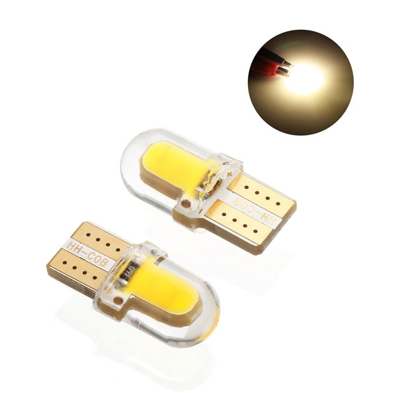 10PCS LED W5w T10 194 168 W5w COB 8SMD LED Parking Bulb Auto Wedge Clearance Lamp Canbus Silica Bright White License Light Bulbs