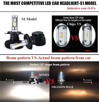 S1 Auto Luces LED H3 H8 H11 H4 Car LED Focos LED H7 Bulb Car Headlight High Low Beam 12V 24V Fog Light Kit Automobile Headlight Bulb S1