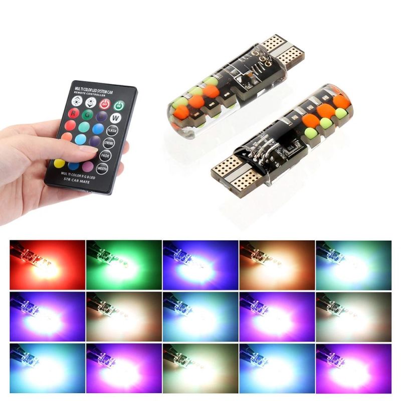 Wholesale RGB T10 LED Car Parking Light Bulb Remote Control for Honda Civic Accord Fit CRV Hrv Jazz City Insight Auto Lamps