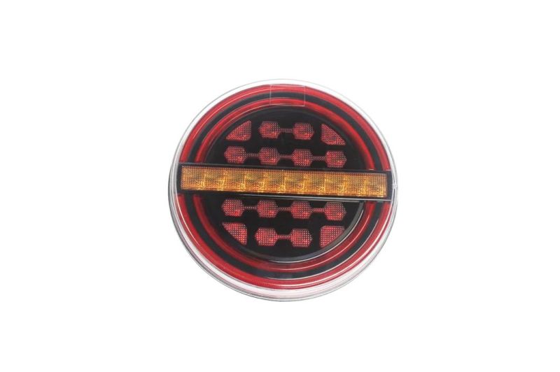 Round Multifunction Rear Tractor Trailer Tail LED Lights LED Rear Truck Traffic Tail Trailer Marker Lights 24V Rear Tail Light