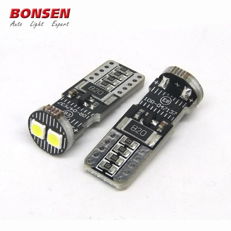 High Quality Wholesale 6SMD 3030 T10 LED 2.8W 12V LED Canbus W5w Non Polarity 194 168 T10 LED