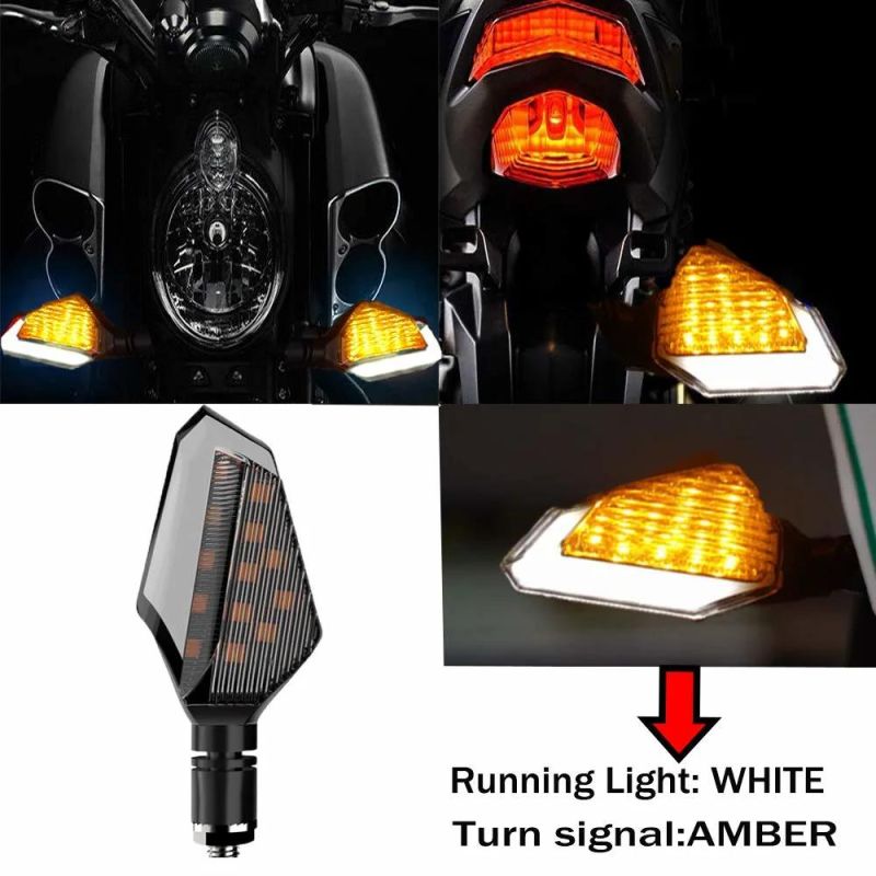 Universal Motorcycle LED Turn Signal Lights Waterproof Front Rear Indicator Blinker Light Daytime Running Lights