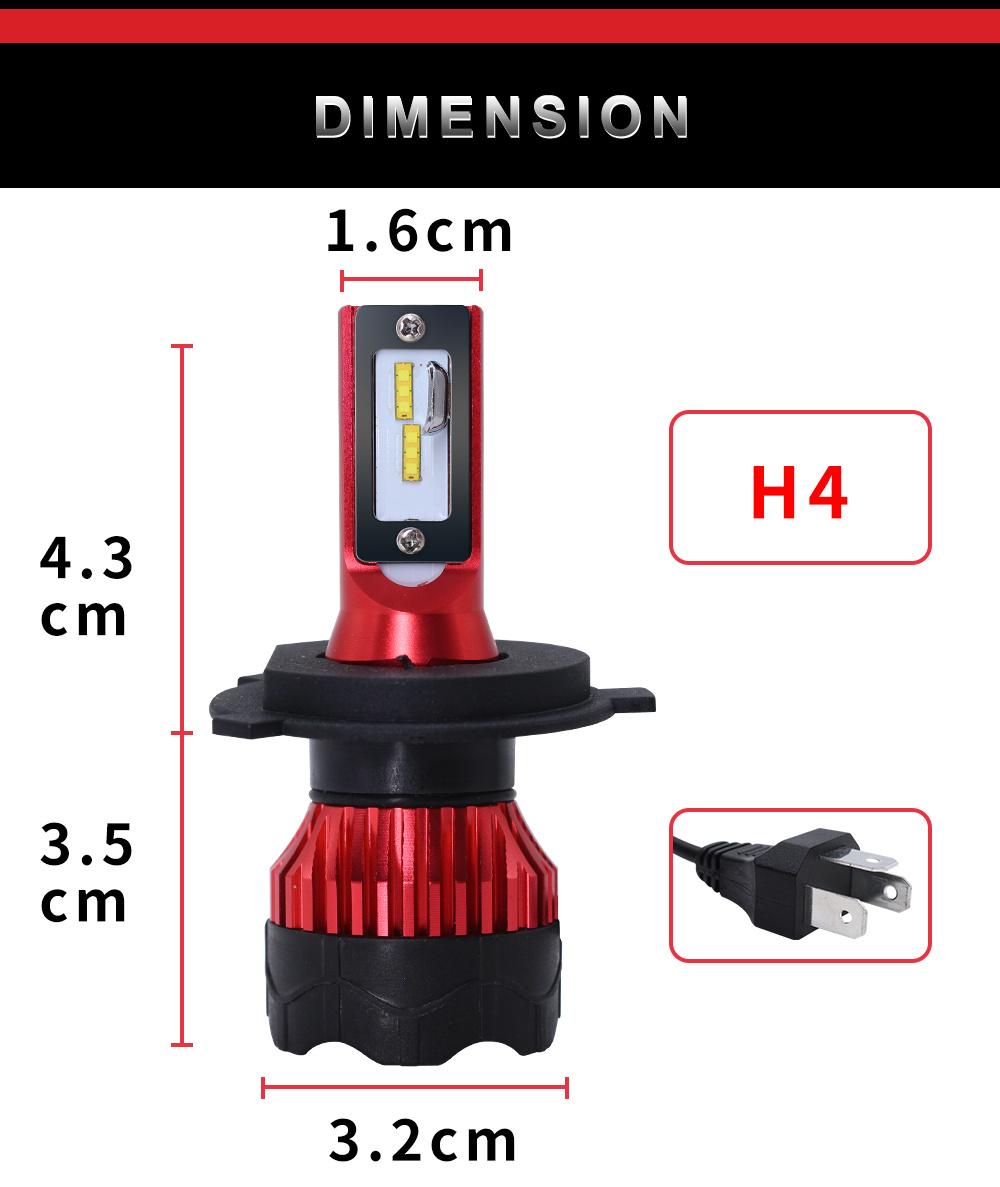 Super Bright K5 Zes H4 H3 H7 H11 Hb3 Hb4 Car LED Headlight