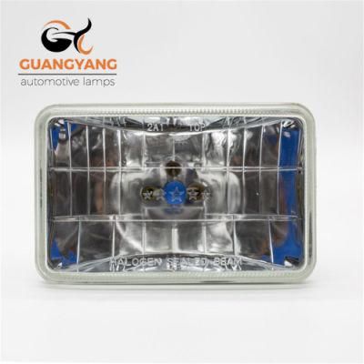 7 Inch Rectangle Sealed Beam with Halogen H6052 24V 65/55W Clear Color