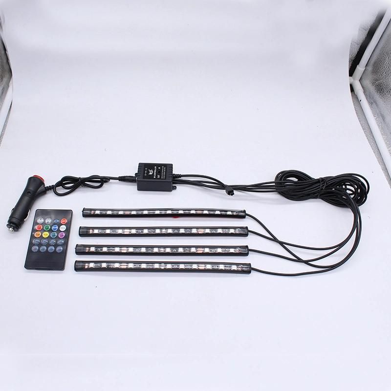 7 Color 9 LED RGB Flash Car Strobe Kit Strip LED Atmosphere Light