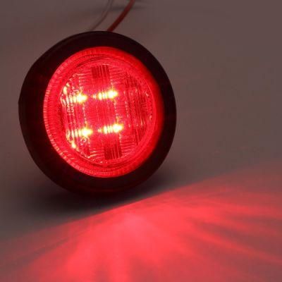 Manufacture DOT Approval 2.0 Inch Round LED Side Clearance Outline Marker signal Light for Truck Trailer