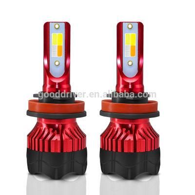 Multicolor LED Projector Headlight LED H11 Car Light, Car LED Headlamp Bulb 16000lm H11 H4 Auto K5 Car H4 LED H7 LED Headlight