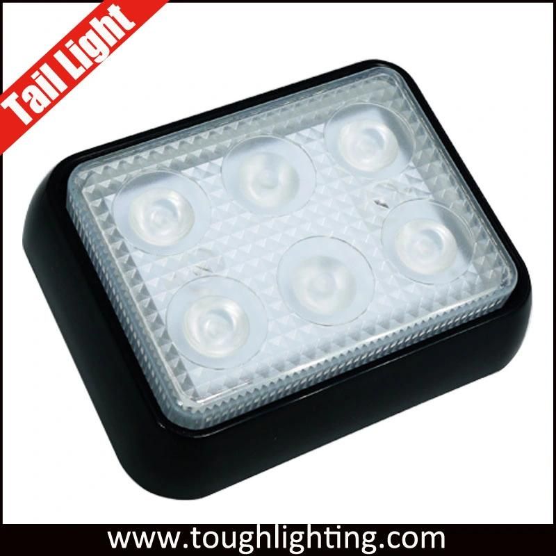 E-MARK Approved 3.93" Square LED Truck Trailer Light Lamps with 6 LEDs