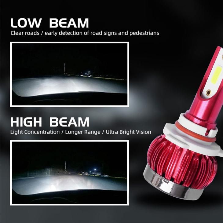 Head Light H1 H4 H7 H11 9005 9006 LED Headlight Conversion Kit COB Light Bulb 90W 26000lm High Power White 6000K Foglight