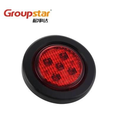 Car Parts SAE DOT 2.5 Inch Round Red Universal Trailer Clearance Rear Position Marker Lamps LED Truck Lights