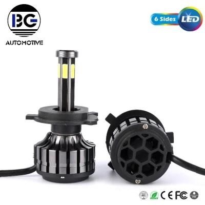 New Arrival Auto Lamp 6 Sides H1 H4 H7 Car 360 LED Headlight Bulbs Auto Lighting System