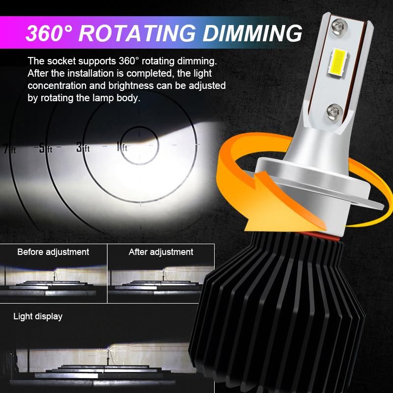 High Power Universal Auto Car Small New Design 5 Side LED Chip LED Headlight Bulbs M6 H7