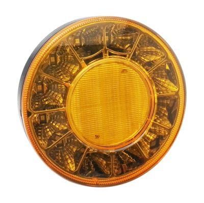 Manufacturer High Quality 4.5 Inch Round 10-30V LED Truck Trailer Indicator Stop Tail Reverse Signal Lamp Bus Tail Light Auto Lights