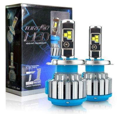 2PCS T1 Turbo LED 7200lm 6000K H4 H1 H3 Car Headlight H7 LED H11 880/881/H27 9005 Hb3 9006 Hb4 9007 Hb5 Fog Light Bulb