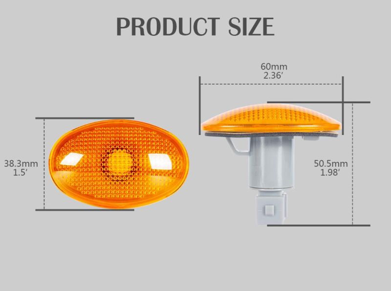 1999-2020 LED Oval Amber Trailers Mark Lamp for Ford