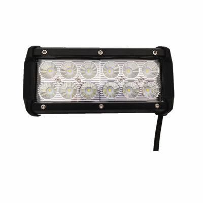 Luz De LED Auto Lights LED Spot 12V LED 7inch 36W Yellow Two Rows LED Work Light for Tractor Truck