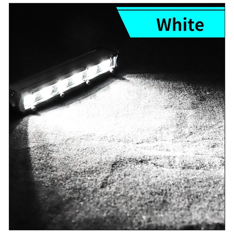 Dxz Ultra-Thin Small Single Row LED Light Bar 6LED 18W Car LED Work Light Auxiliary Lighting Spotlight Drivinglights