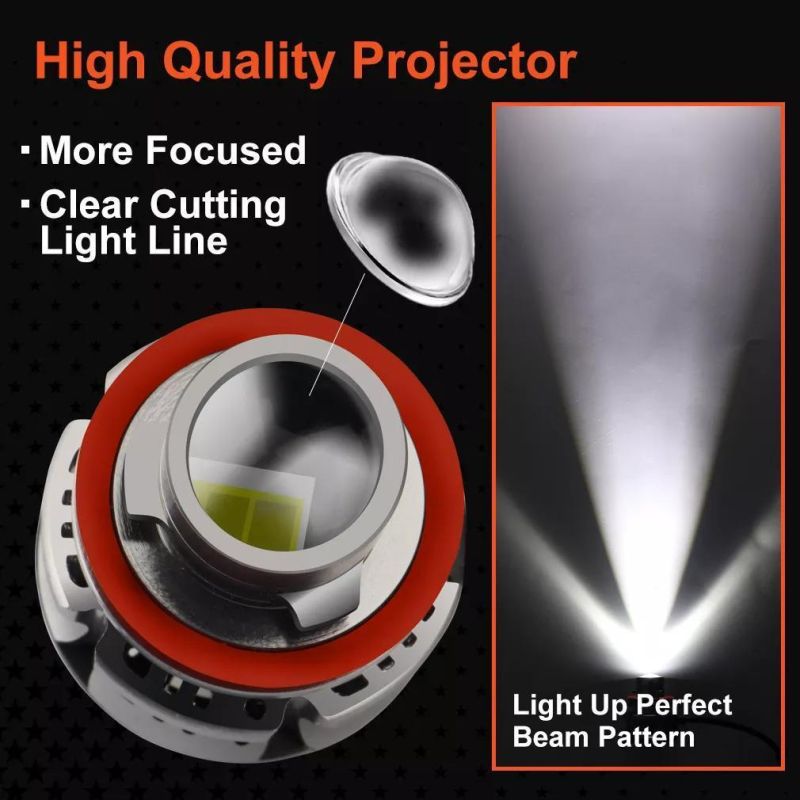 Car Laser Headlight Bulb Lens Light H7 H11 9005 9006 Car LED Headlight Projector Fog Light