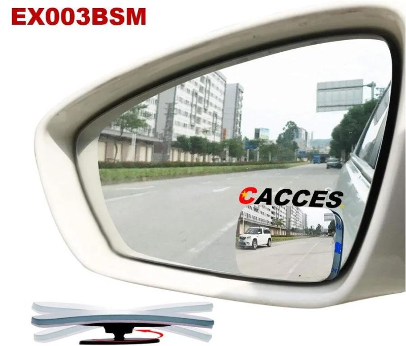 Blind Spot Car Mirror Blu-Ray, 2" Round Wide Angle Adjustable Blind Spot Mirror, HD Glass Convex Rear View Mirror, Ultra-Thin Anti-Glare Frameless Blind Mirrors