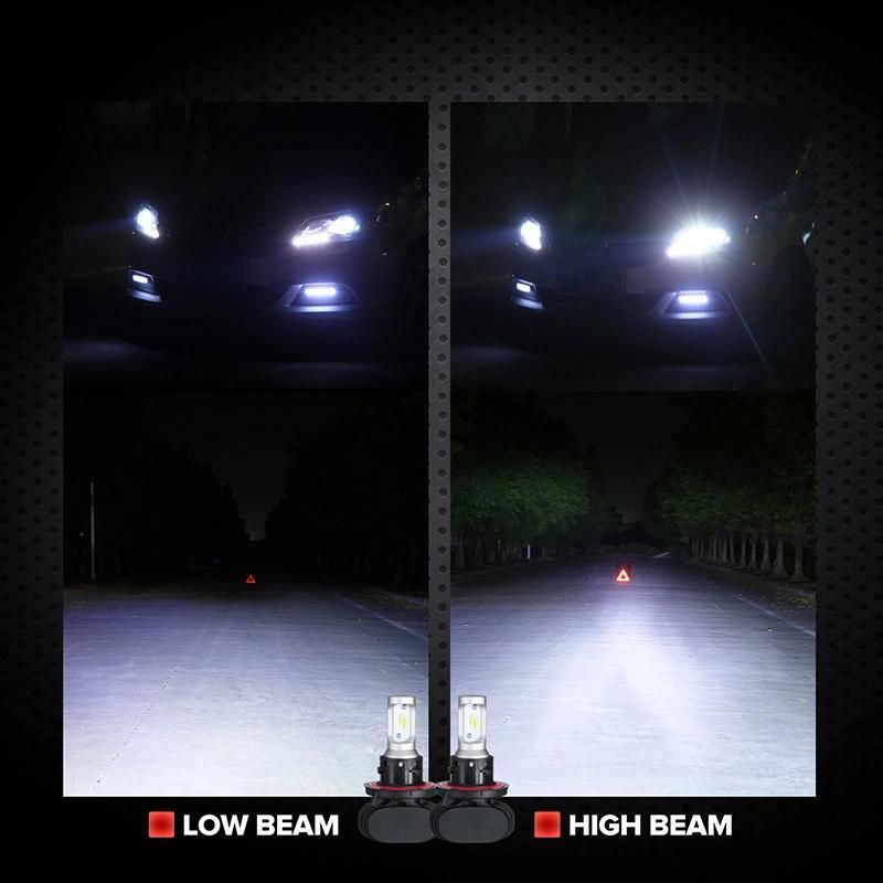 3500K 6000K 8000K Auto Part H7 H4 LED, High Low Beam 9005 9006 H11 Car H7 H4 X3 LED Car Headlight