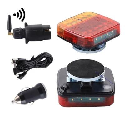 12V Wireless Magnetic LED Rear Tail Lights Battery Tow Towing Van Lamp Tail Light Stop Indicator Trailer Rear Lights