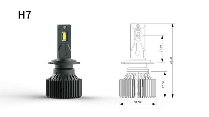 U9 PRO LED Headlight High Bright H4 H7 with Fan 60W 6500K LED Headlight Bulbs