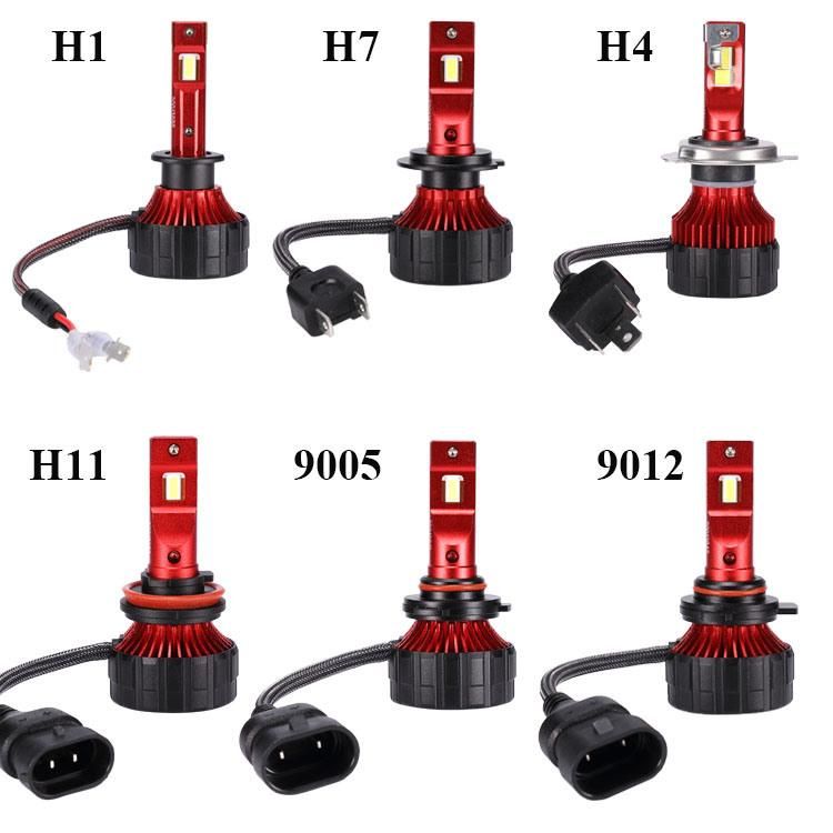 60W 8000lm H4 H7 LED Csp H1 H8 H9 H11 9006 Car Headlight LED Bulb Mini Size Auto Fog Lamp 12V 6000K