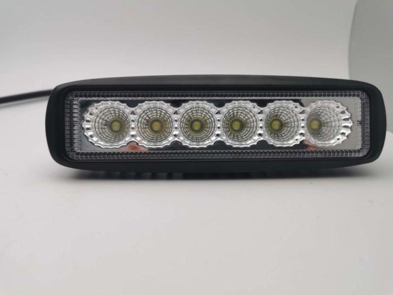 6 Inch Daytime Running Light Spotlight 18W LED Work Light Bar for Motorcycle Offroad 4X4 ATV Truck Tractor