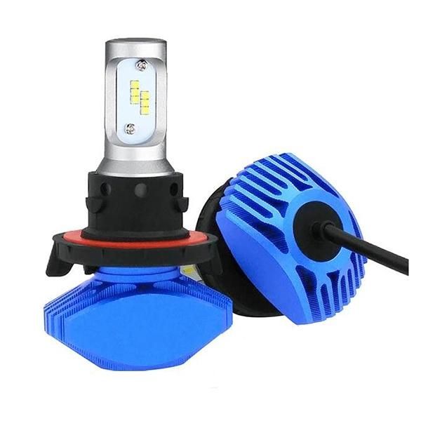 Fanless Blue S1 LED Headlight 9004 9007 H13 H4 Hi Lo Beam Car Light