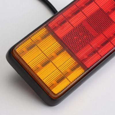 12V Rectangle Truck Trailer Rear Light LED Turn Stop Tail Lamp Auto Lamp