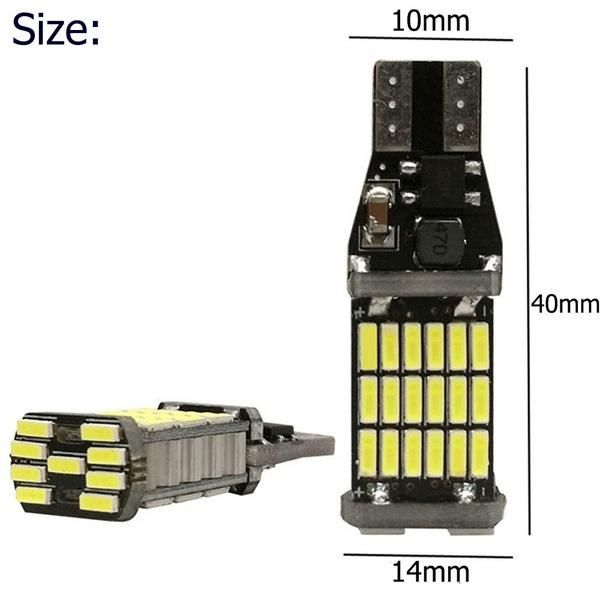 High Power Auto Bulb White DC 12V Car Reverse Back Light T15 W16W 45 SMD 4014 Turn Signal Lamp LED Canbus