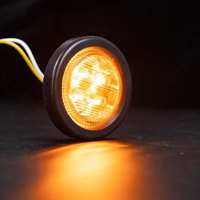 DOT Approval 2.0 Inch Round LED Side Clearance Outline Marker Signal Light for Truck Trailer